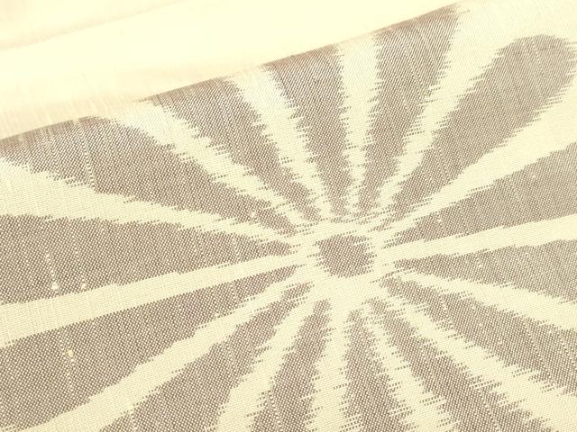 平和屋着物▽上質な紬　単衣　舞花文　正絹　逸品　DABG0215az
