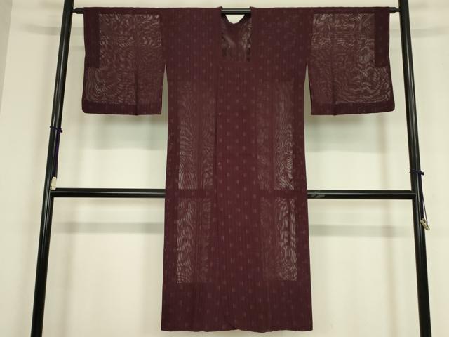 平和屋着物▽道行コート　スリーシーズン　春夏秋　塵除け　紗　変わり格子　ロング丈　正絹　逸品DABG0238az