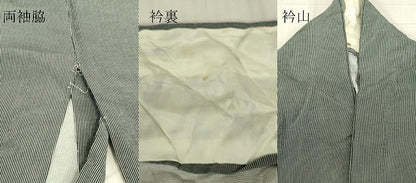 平和屋着物▽江戸小紋　単衣　万筋　蝋色×白鼠色　正絹　逸品　DABG0242az