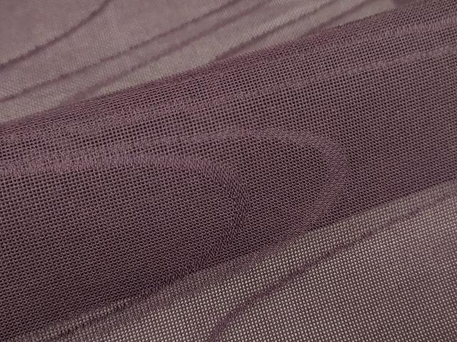平和屋着物▽道行コート　スリーシーズン　春夏秋　塵除け　流水紋紗　似紫色　正絹　逸品　DABG0249az
