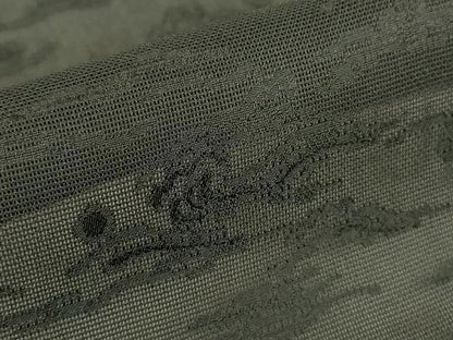 平和屋着物▽道行コート　スリーシーズン　春夏秋　塵除け　雲霞文　黒地　正絹　逸品　DABG0250az