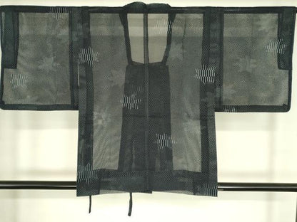 平和屋着物▽道行コート　スリーシーズン　春夏秋　塵除け　楓文　正絹　逸品　DABG0252az