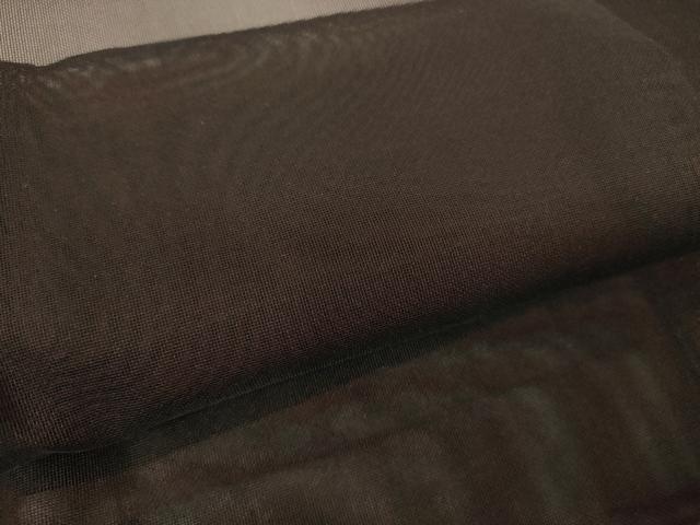 平和屋着物▽道行コート　スリーシーズン　春夏秋　塵除け　紗　黒色　ロング丈　正絹　逸品　DABG0259az