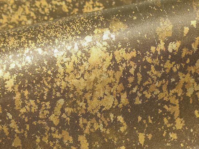 平和屋着物▼六通柄袋帯　霞文　金糸　引箔　正絹　逸品　DABG0296az