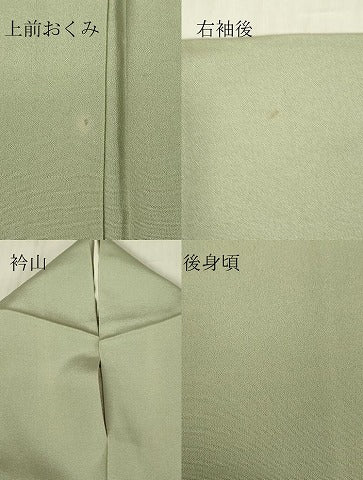 平和屋着物▽訪問着　単衣　萩文　正絹　逸品　DABG0409az