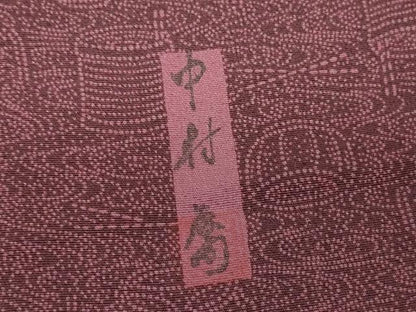 平和屋着物▽中村喬　江戸小紋　単衣　陶器文　小田急百貨店扱い　正絹　逸品　DABG0410az