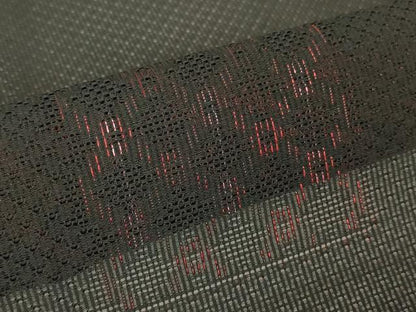 平和屋着物▽道行コート　スリーシーズン　春夏秋　塵除け　色紙花文　黒地　正絹　逸品　DABG0417az