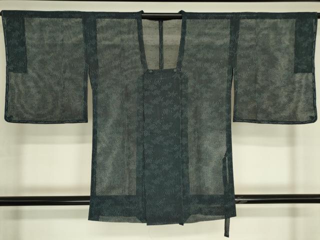 平和屋着物▽道行コート　スリーシーズン　春夏秋　塵除け　霞文　しつけ糸付き　正絹　逸品　DABG0422az