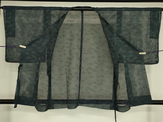 平和屋着物▽道行コート　スリーシーズン　春夏秋　塵除け　霞文　しつけ糸付き　正絹　逸品　DABG0422az