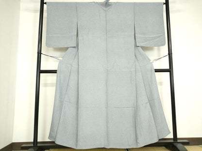 平和屋着物▽上質な小紋　単衣　亀甲柄　正絹　逸品　DABG0430az