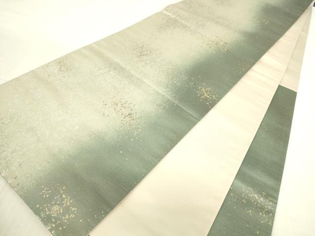 平和屋着物▼太鼓柄袋帯　螺鈿　南天文　金彩　引箔　正絹　逸品　DABG0552az