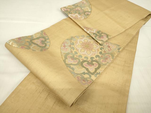 平和屋着物＊夏物　絽刺し　区限刺繍　総刺繍　太鼓柄袋帯　正倉院花文　金糸　正絹　逸品　DABG0616az