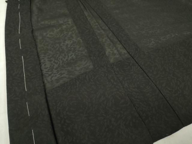 平和屋着物▽羽織　スリーシーズン　春夏秋　塵除け　花尽くし文　黒地　正絹　逸品　未使用　DABG0658az