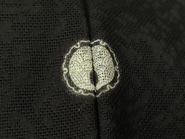 平和屋着物▽羽織　スリーシーズン　春夏秋　塵除け　花尽くし文　黒地　正絹　逸品　未使用　DABG0658az