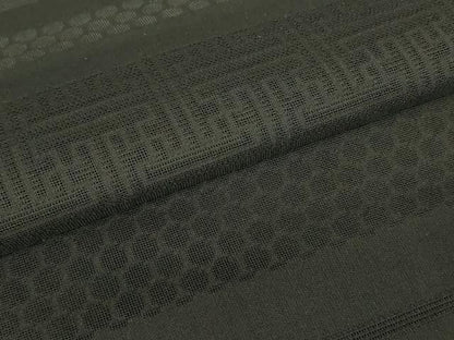 平和屋着物▽羽織　スリーシーズン　春夏秋　塵除け　紗綾型文　黒地　正絹　逸品　未使用　DABG0660az