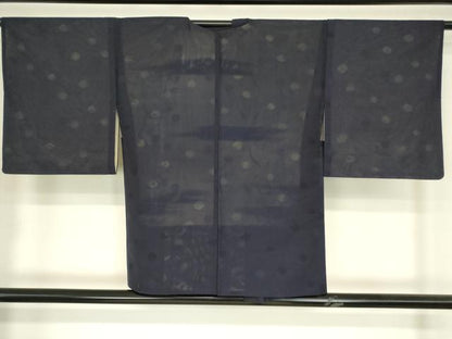 平和屋着物▽羽織　無双　紗袷　紗×絽　スリーシーズン　春夏秋　塵除け　霞丸文　正絹　逸品　DABG0666az