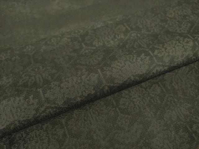 平和屋着物▽羽織　スリーシーズン　春夏秋　塵除け　亀甲花文　黒地　正絹　逸品　DABG0667az