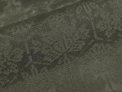 平和屋着物▽羽織　スリーシーズン　春夏秋　塵除け　亀甲花文　黒地　正絹　逸品　DABG0667az