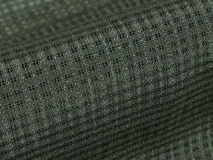 平和屋着物▽羽織　スリーシーズン　春夏秋　塵除け　格子　黒地　正絹　逸品　DABG0672az