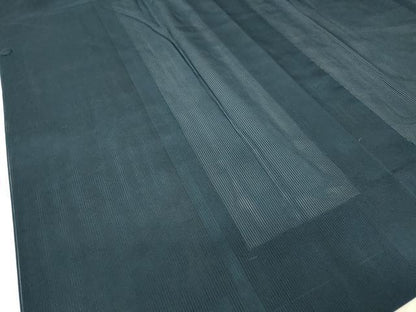 平和屋着物▽道行コート　スリーシーズン　春夏秋　塵除け　二重紗　紺色　ロング丈　正絹　逸品　DABG0675az