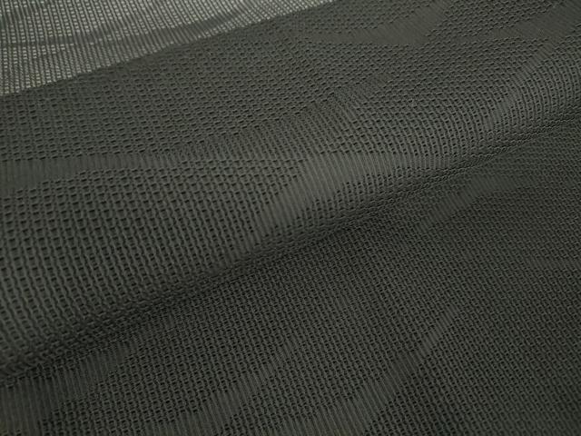 平和屋着物▽道行コート　スリーシーズン　春夏秋　塵除け　霞文　黒地　正絹　逸品　DABG0686az