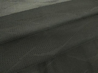 平和屋着物▽道行コート　スリーシーズン　春夏秋　塵除け　霞文　黒地　正絹　逸品　DABG0686az