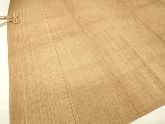 平和屋着物▽道中着　スリーシーズン　春夏秋　塵除け　紬地　伽羅色　ロング丈　正絹　逸品　DABG0693az