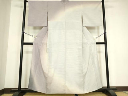平和屋着物▽本塩沢　やまだ織　訪問着　染色作家　桐村博　単衣　霞文　正絹　逸品　DABG0705az