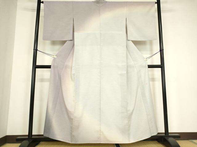 平和屋着物▽本塩沢　やまだ織　訪問着　染色作家　桐村博　単衣　霞文　正絹　逸品　DABG0705az