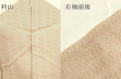 平和屋着物▽江戸小紋　単衣　両面染め　花菱松文　正絹　逸品　DABG0708az
