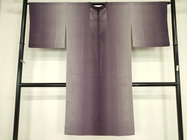 平和屋着物▽道行コート　スリーシーズン　春夏秋　塵除け　縞　ロング丈　正絹　逸品　DABG0720az