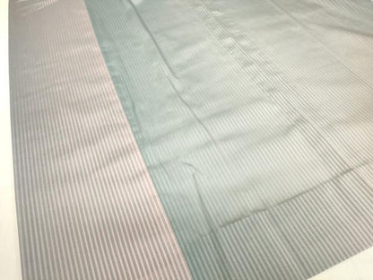 平和屋着物▽道中着　スリーシーズン　春夏秋　塵除け　縞　ロング丈　正絹　逸品　DABG0722az