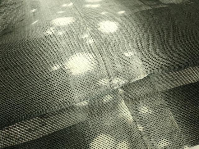 平和屋着物▽道中着　スリーシーズン　春夏秋　塵除け　霞丸文　黒地　さが美扱い　ロング丈　正絹　逸品　DABG0726az
