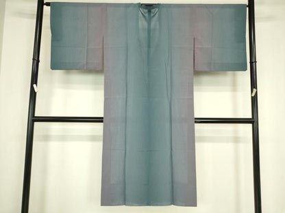 平和屋着物▽道行コート　スリーシーズン　春夏秋　塵除け　縞　ロング丈　正絹　逸品　DABG0728az