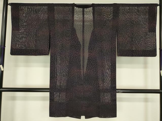 平和屋着物▽道行コート　スリーシーズン　春夏秋　塵除け　花尽くし　ロング丈　正絹　逸品　DABG0730az