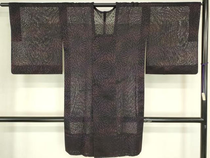 平和屋着物▽道行コート　スリーシーズン　春夏秋　塵除け　花尽くし　ロング丈　正絹　逸品　DABG0730az