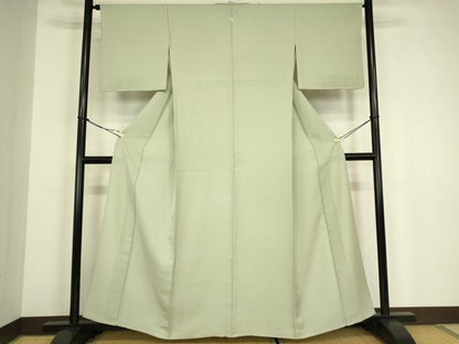 平和屋着物▽上質な色無地　単衣　夏虫色　正絹　逸品　DABG0734az