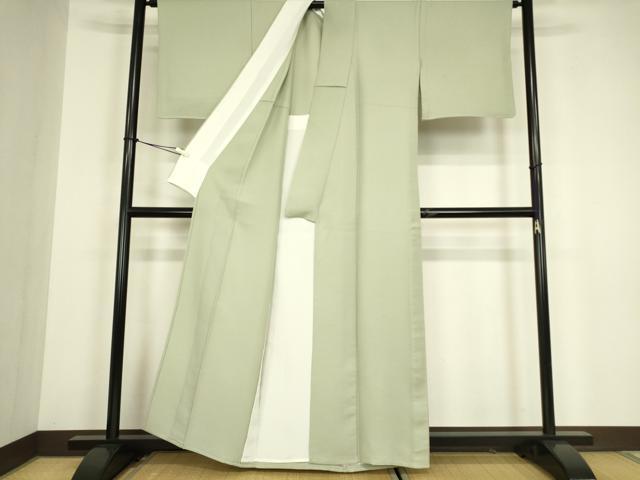 平和屋着物▽上質な色無地　単衣　夏虫色　正絹　逸品　DABG0734az