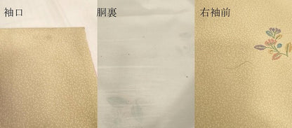 平和屋着物▼小紋　背抜き仕立て　舞花文　洗える着物　DABG0740az