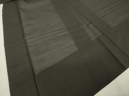 平和屋着物▽男性　黒紋付羽織　スリーシーズン　春夏秋　塵除け　黒地　正絹　逸品　DABG0742az