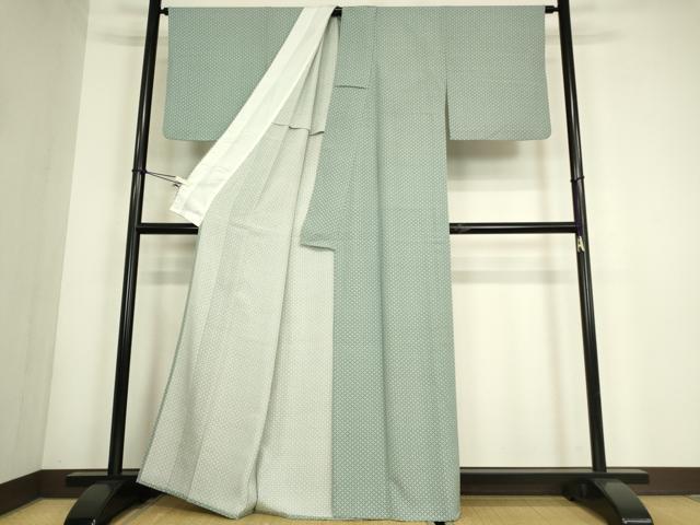 平和屋着物▽江戸小紋　単衣　七宝花文　正絹　逸品　DABG0756az