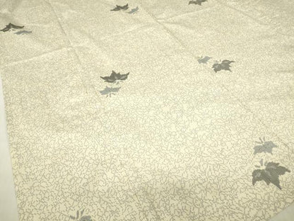 平和屋着物▽本場大島紬　白大島　単衣　桐文　正絹　逸品　DABG0766az