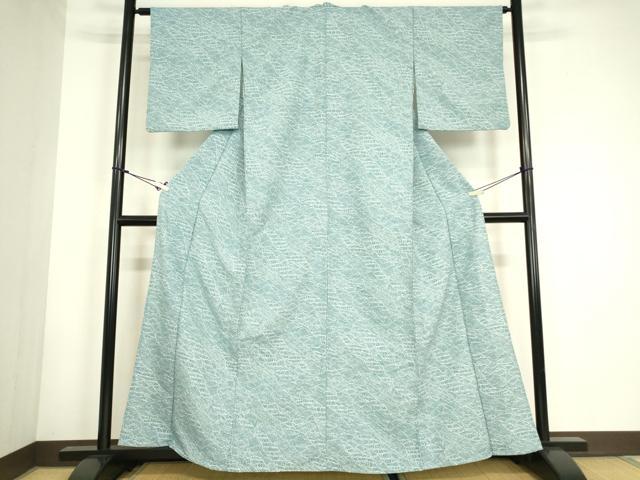 平和屋着物▽小紋　単衣　流水文　洗える着物　DABG0767az