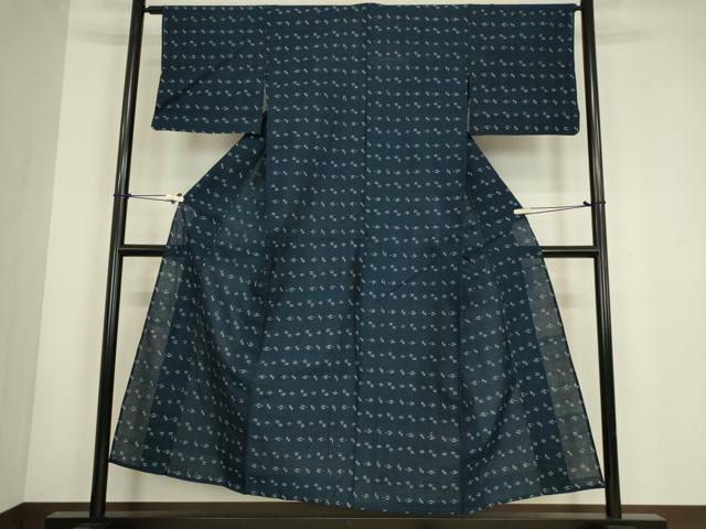 平和屋着物▽本場琉球絣　綿琉球　単衣　綿　逸品　DABG0772az
