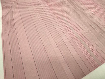 平和屋着物▽道行コート　スリーシーズン　春夏秋　塵除け　縞　反端付き　正絹　逸品　DABG0782az