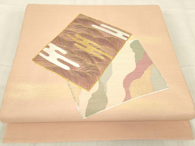 平和屋着物▼中国三大刺繍　蘇州刺繍　総刺繍　太鼓柄袋帯　駒刺繍　色紙重ね文　金銀糸　正絹　逸品　DABG0792az