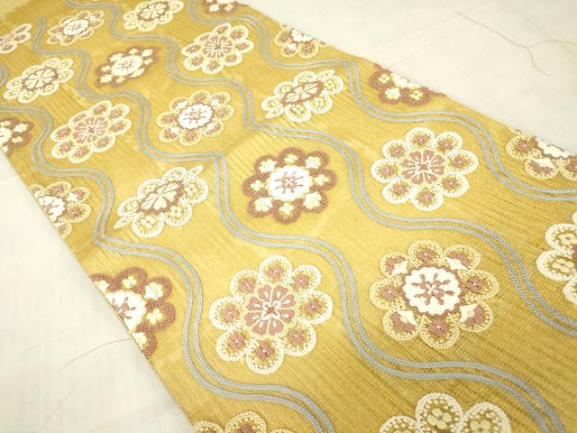 平和屋着物＊夏物 中国三大刺繍 相良刺繍 総刺繍 太鼓柄袋帯 加賀刺繍職人 今井福枝 立涌花文 上代134万円 反端付き 正絹 逸品 DABG0853az