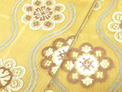平和屋着物＊夏物 中国三大刺繍 相良刺繍 総刺繍 太鼓柄袋帯 加賀刺繍職人 今井福枝 立涌花文 上代134万円 反端付き 正絹 逸品 DABG0853az