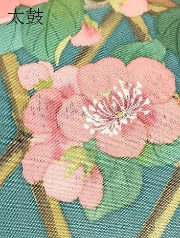 平和屋着物▼二代目清次郎　手描き　九寸名古屋帯　籬花文　正絹　逸品　DABG0880az