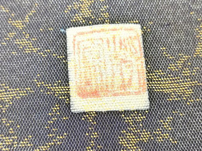 平和屋着物●太鼓柄袋帯　作家物　絞り　辻が花　金糸　正絹　逸品　DABG0902az